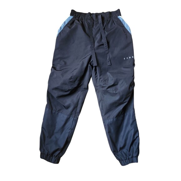 IISE Korean Streetwear Track Pant Joggers Women's Medium Crop Black Y2K Hip Hop - Picture 1 of 6